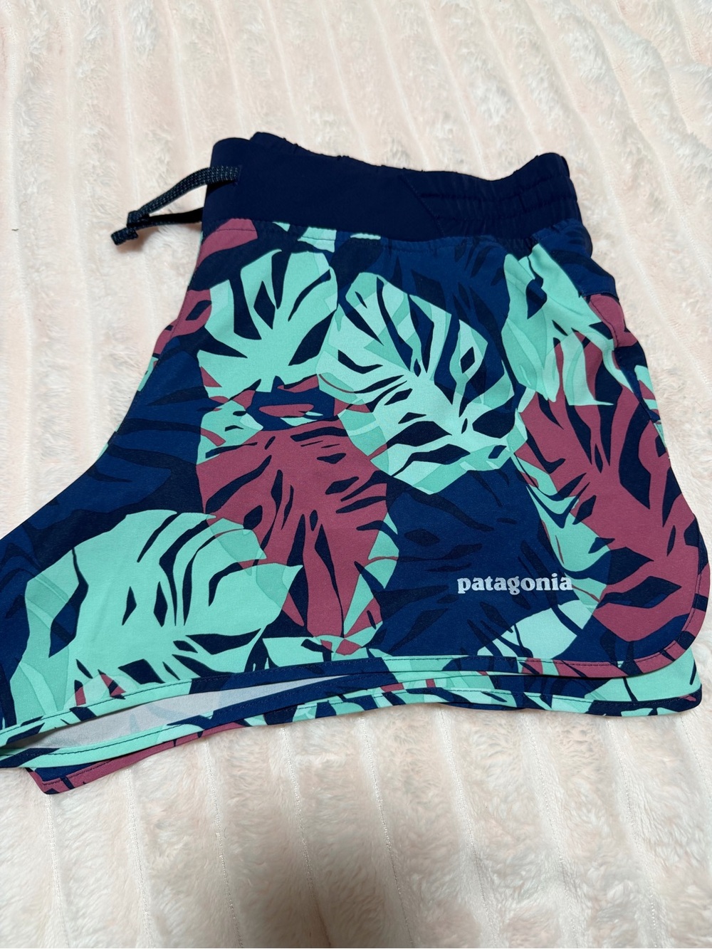 Patagonia Navy, Teal & Maroon Athletic Shorts